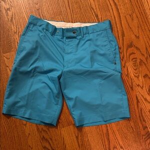 RLX Ralph Lauren Turquoise Flat Front Shorts